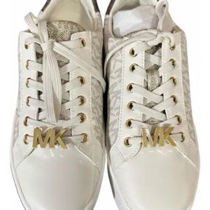 Michael Kors White and Gold Women's Sneakers